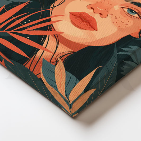 Botanical Muse Canvas Painting for Creative Home Office