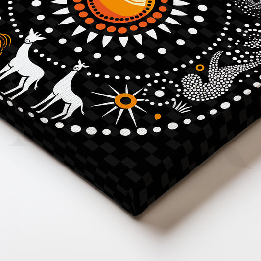 Solar Harmony Canvas Artwork for Living Room