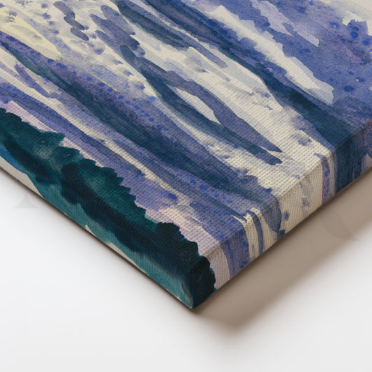 Lavender Sky Over the Bay Canvas Painting for Bedroom