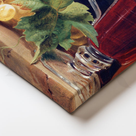 Wine and Grapes Still Life Canvas Artwork for Dining Wall