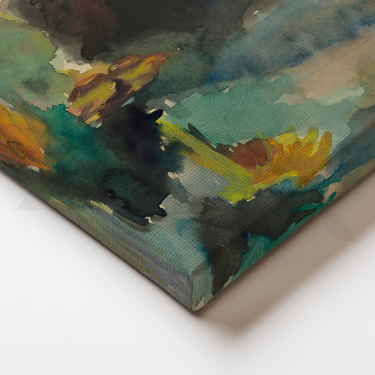 Enchanted Grotto Canvas Painting for Spa Bathroom & Meditation Corner