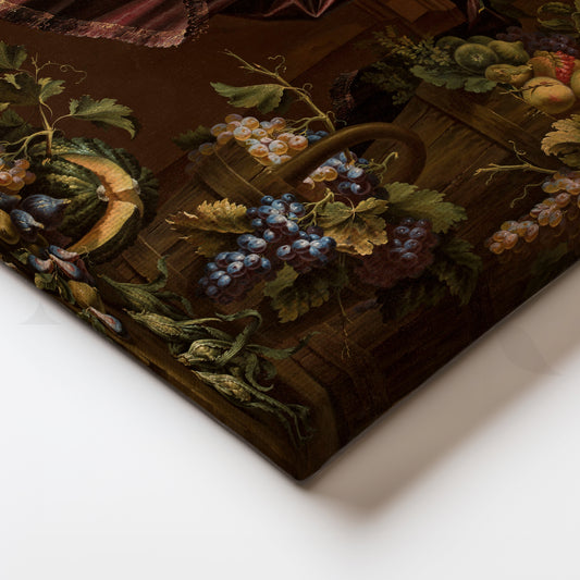 Baroque Fruit Baskets Canvas Artwork for Dining Room