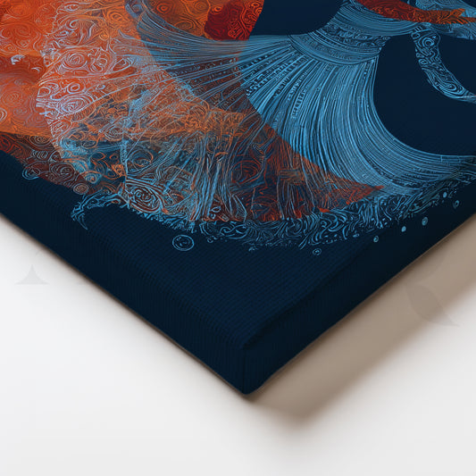 Garba Circle Canvas Painting for Living Room & Dining Area