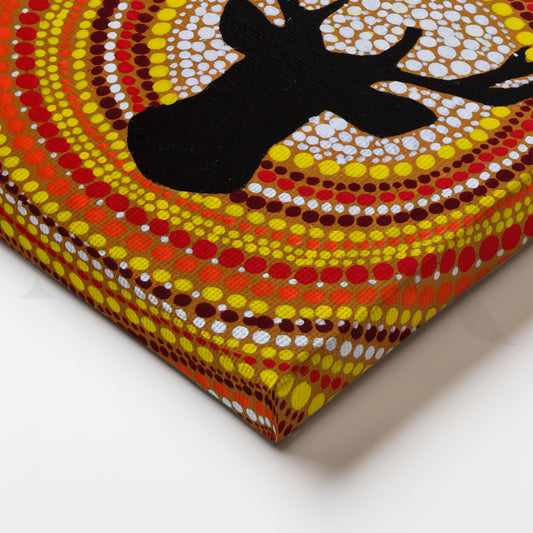 Solar Stag Canvas Artwork for Study Room