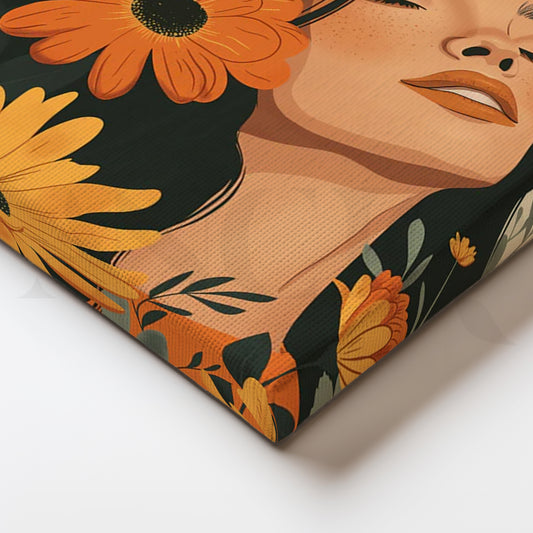 Blooming Reverie Canvas Painting for Boho Bedroom