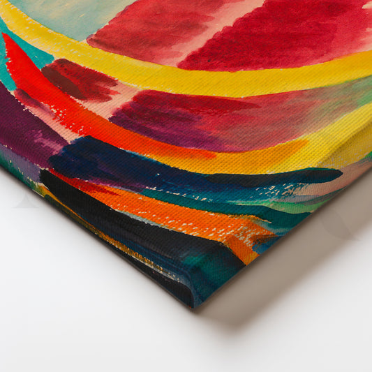 Chromatic Waves Canvas Painting for Modern Office