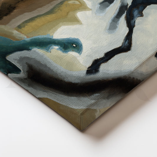 Forest Spirits Canvas Painting for Bedroom, Meditation Nook & Reading Corner