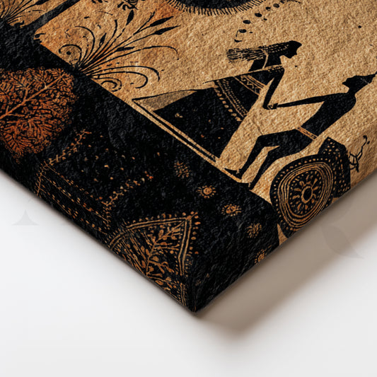 Rustic Rituals Canvas Painting for Study & Creative Studio