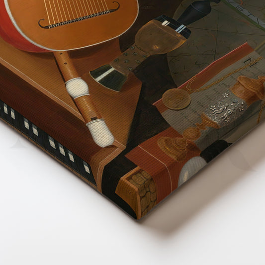 Musical Instruments Still Life Canvas Artwork for Living Room