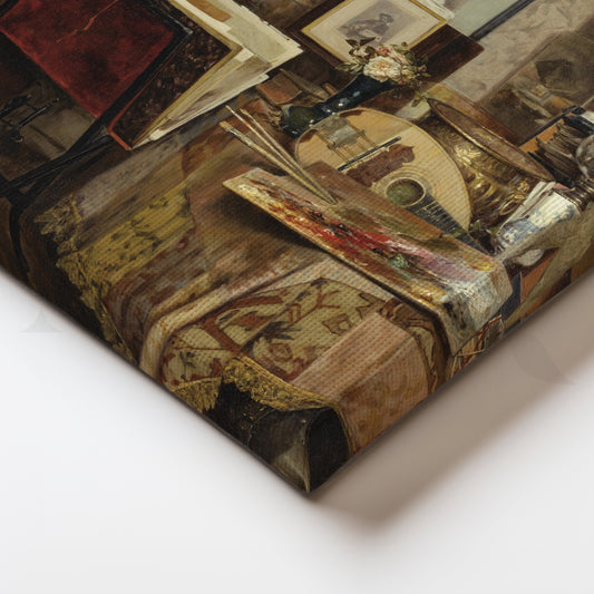 Artist’s Atelier Interior Canvas Artwork for Study Room