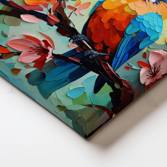 Blossom Perch Canvas Painting for Bedroom