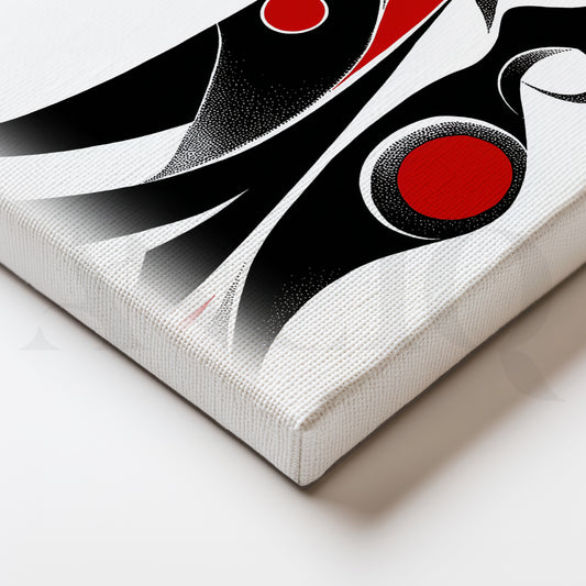 ‘Abstract Couple Silhouette’ Canvas Painting for Bedroom