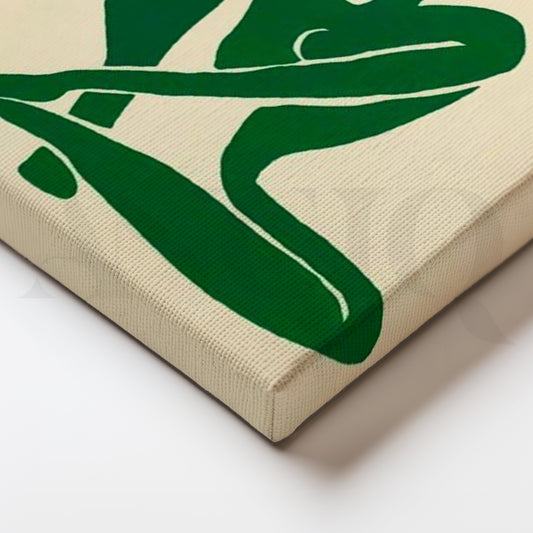 Verdant Poise Canvas Artwork for Bedroom or Studio Wall