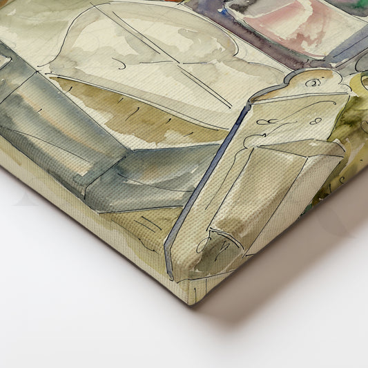 Wine Bottles and Silverware Canvas Artwork for Dining Room