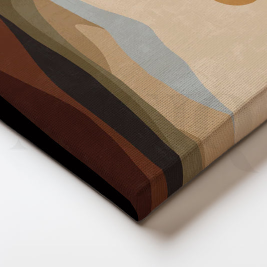 Amber Horizon Canvas Painting for Contemporary Living Rooms