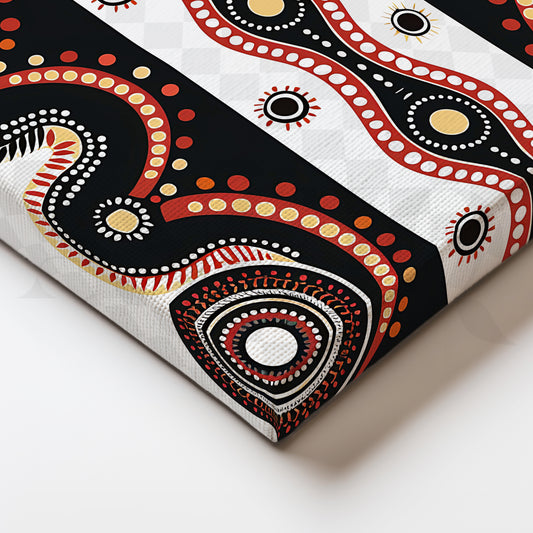 Rhythmic Waves Canvas Artwork for Dining Room