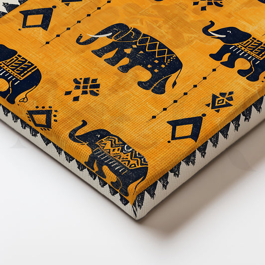 March of Elephants Canvas Artwork for Bedroom