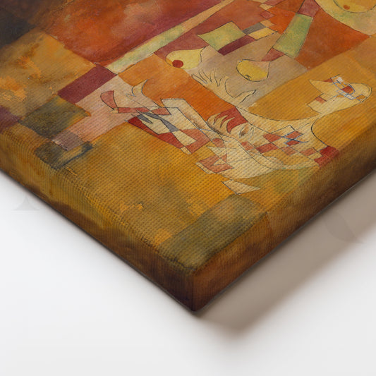 Golden Siesta Canvas Painting for Bedroom & Cozy Reading Nook