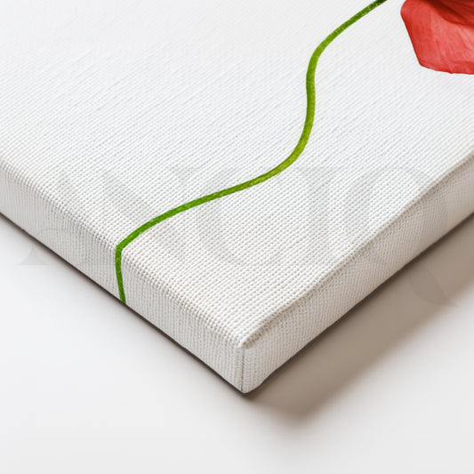 Scarlet Whisper Canvas Artwork for Minimalist Bedroom Decor