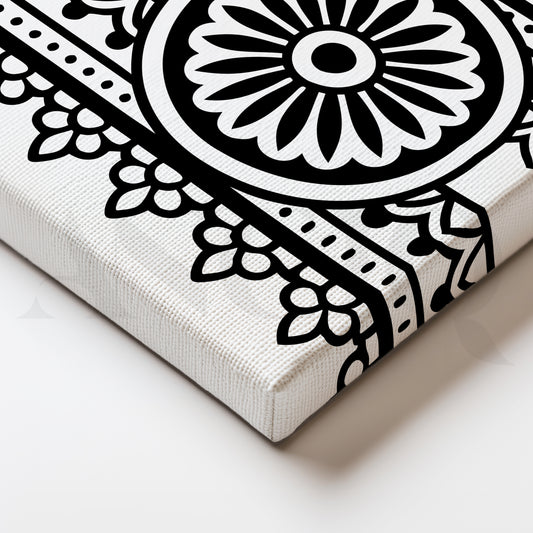 ‘Classic Rangoli Motif’ Canvas Painting for Dining Room