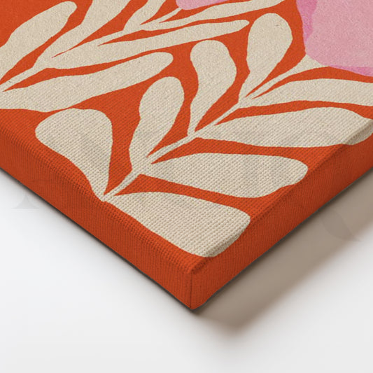 Retro Floral Duo Canvas Artwork for Pop-Inspired Interiors