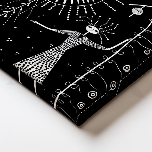 Cosmic Goddess Canvas Artwork for Bedroom