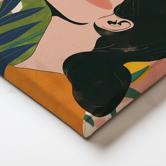 Pastel Botanica Muse Canvas Painting for Home Office
