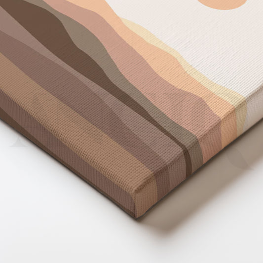 Blush Horizon Canvas Painting for Boho Bedroom