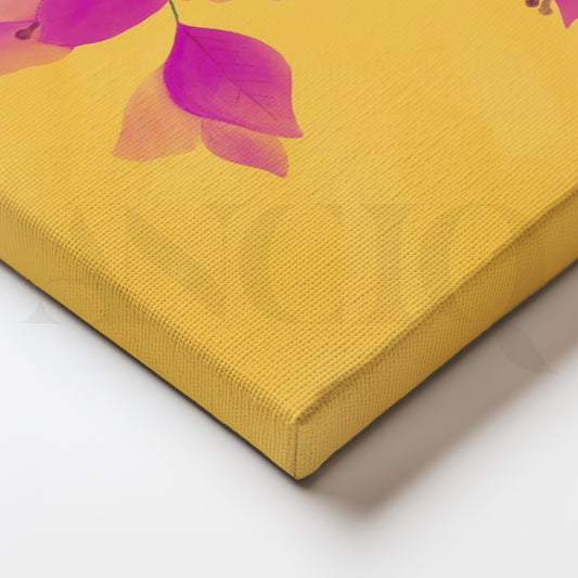 Blush Bougainvillea Canvas Artwork for Entryway or Study