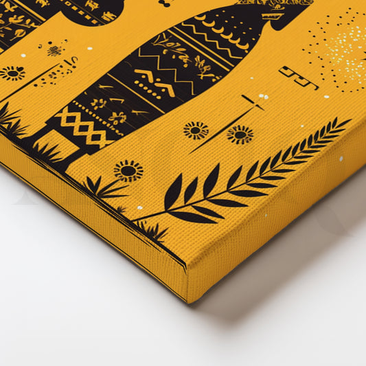 Golden Tribe Canvas Artwork for Living Room