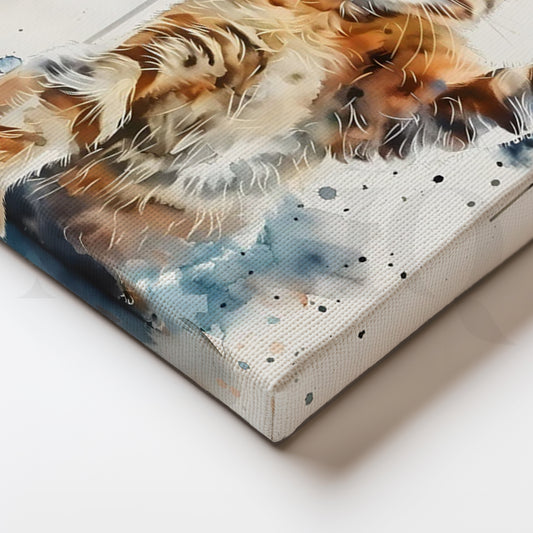 Playful Paw Kitten Canvas Painting for Nursery