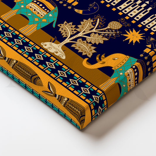 Royal Elephants Canvas Artwork for Bedroom