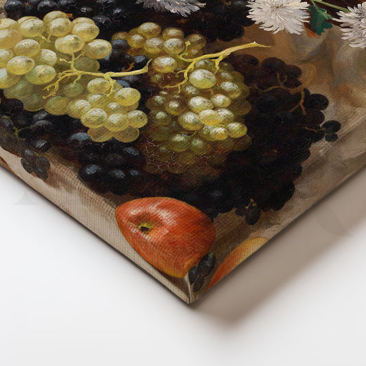Grapes and Apples Still Life Canvas Artwork for Dining Room