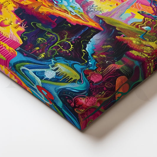 Cosmic Meltscape Canvas Painting for Home Office