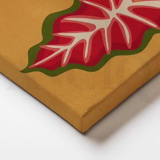 Caladium Burst Canvas Artwork for Accent Walls