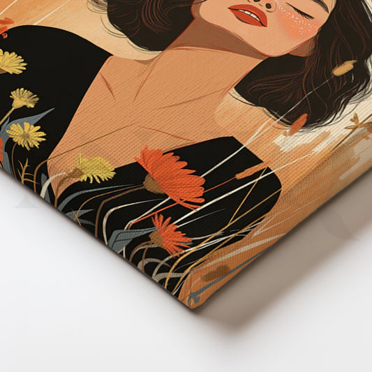 Field of Daydreams Canvas Painting for Cozy Reading Nook