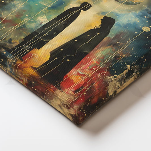 Astral Conversation Canvas Painting for Meditation Space