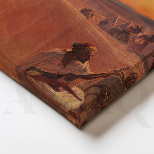 Desert Caravan Narrative Gallery Wall – Set of 3 Vintage Canvas Artworks