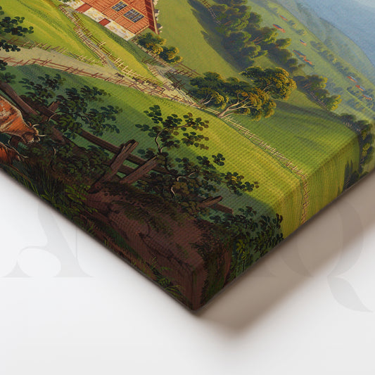 Alpine Countryside Panorama Gallery Wall – Set of 3 Landscape Artworks