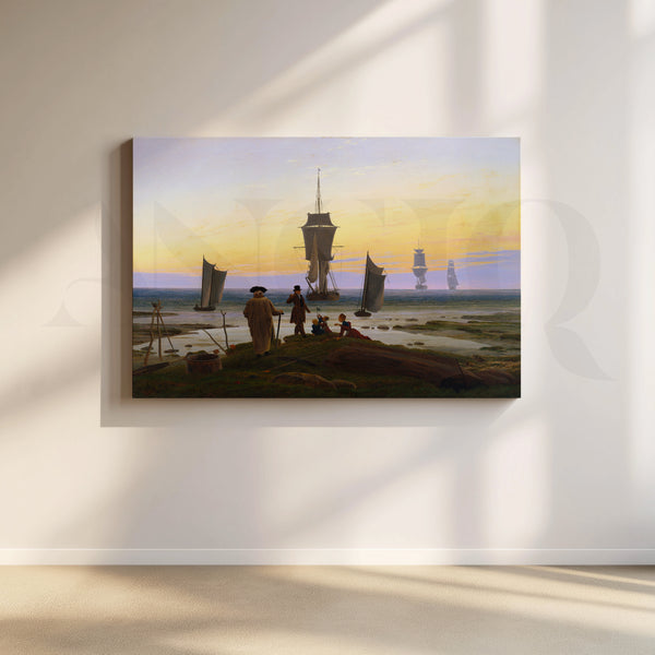 Harbor Gatherings at Sunset Artwork