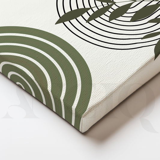 Minimal Botanical Geometry Gallery Wall – Set of 3 Artworks