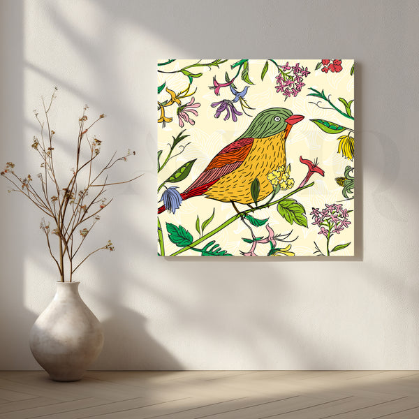 Songbird in Spring Canvas Artwork