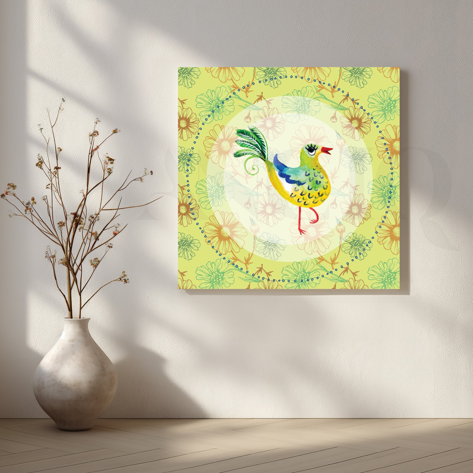 Sunny Songbird Canvas Artwork
