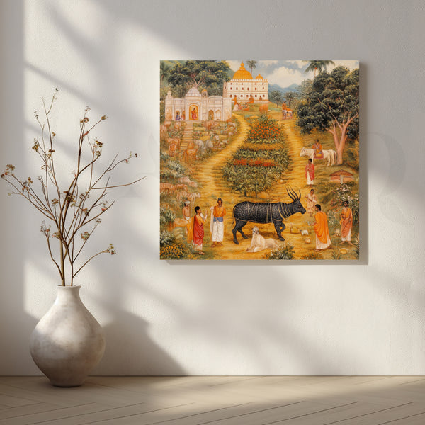 The Sacred Path to the Temple Canvas Artwork