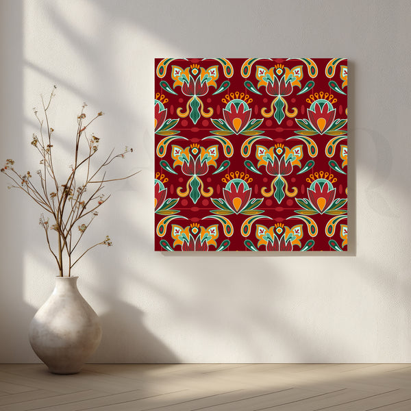 Crimson Bloom Canvas Artwork