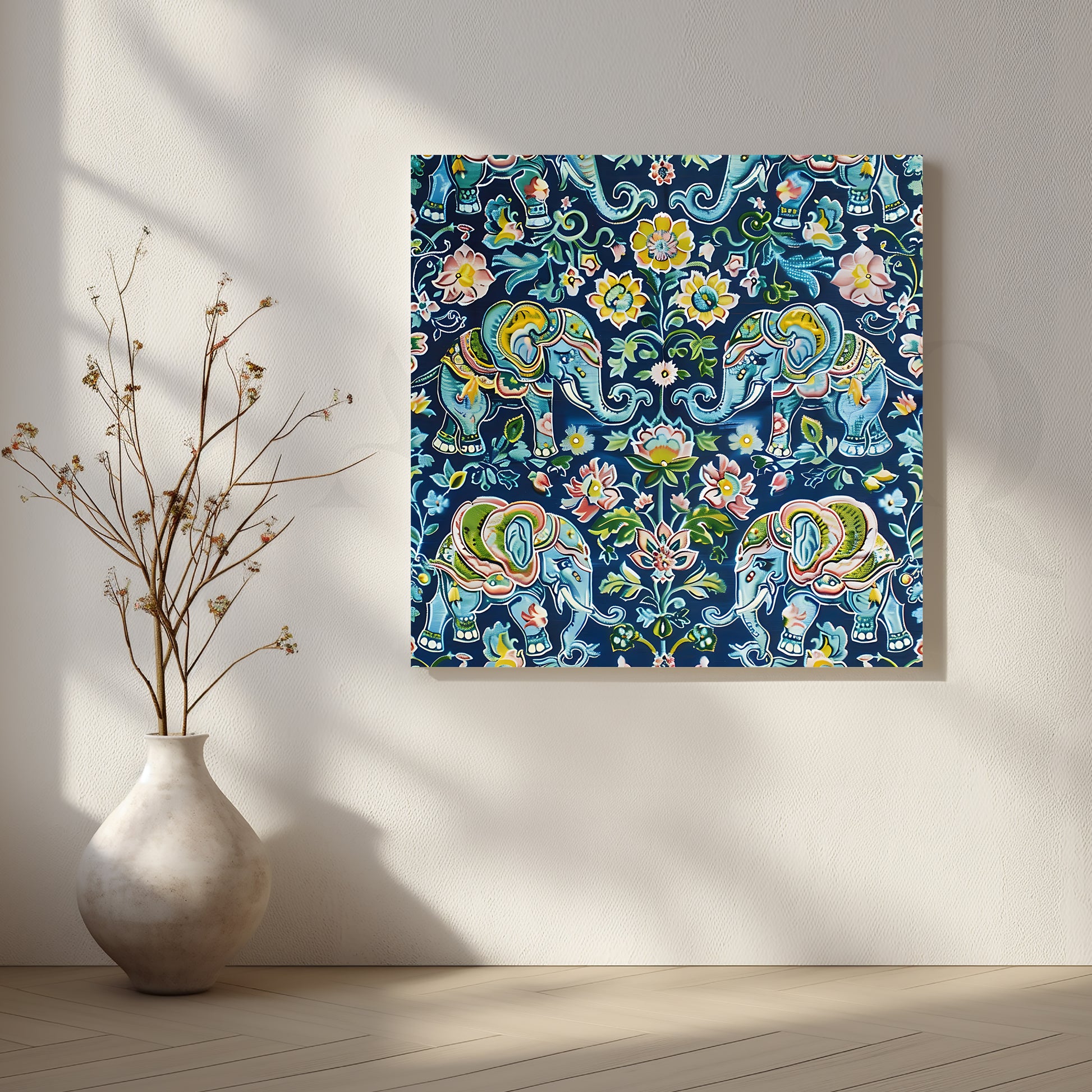 Royal Elephants of India Canvas Artwork for Living Room