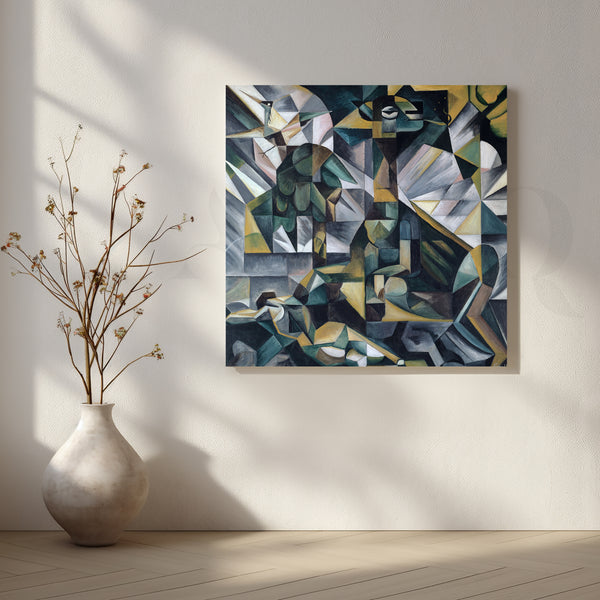 Crimson Bastion by the Sea Canvas Artwork