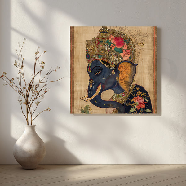 Regal Ganesha Canvas Artwork