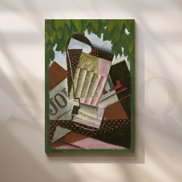 Green Geometric Abstract Canvas Artwork (Ready to Ship)