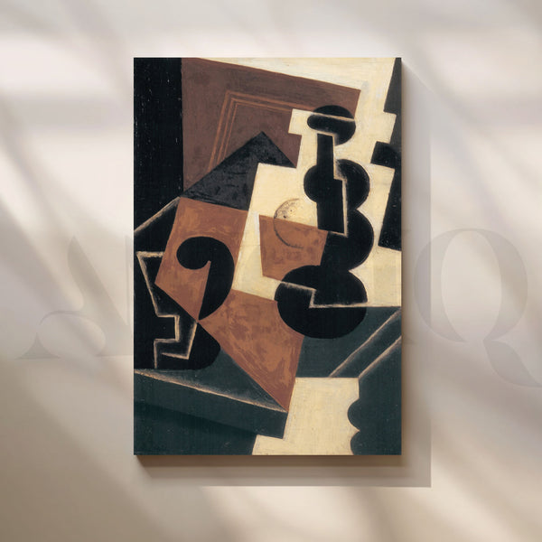 Geometric Still Life Cubist Canvas Artwork (Ready to Ship)
